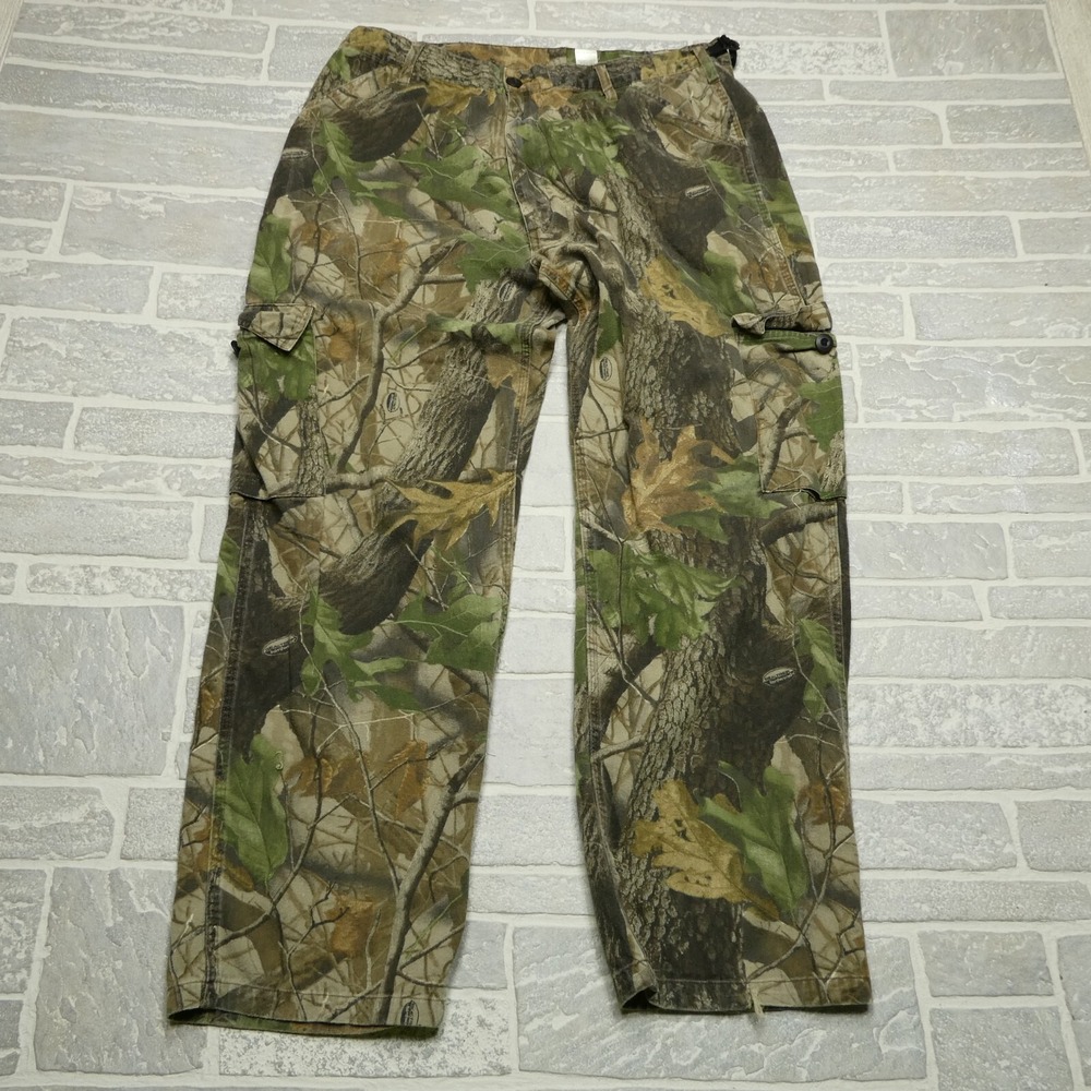 VINTAGE Walls Pants Mens Large‎ Camo Cargo Adjustable Waist Hunting Outdoors